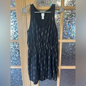 H&M Black Sleeveless V-Neck Mini Dress Boho Lightweight Casual Capsule